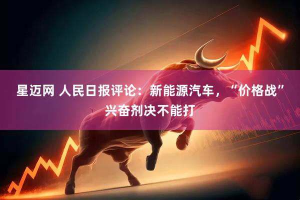 星迈网 人民日报评论：新能源汽车，“价格战”兴奋剂决不能打