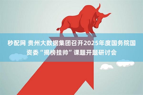 秒配网 贵州大数据集团召开2025年度国务院国资委“揭榜挂帅”课题开题研讨会